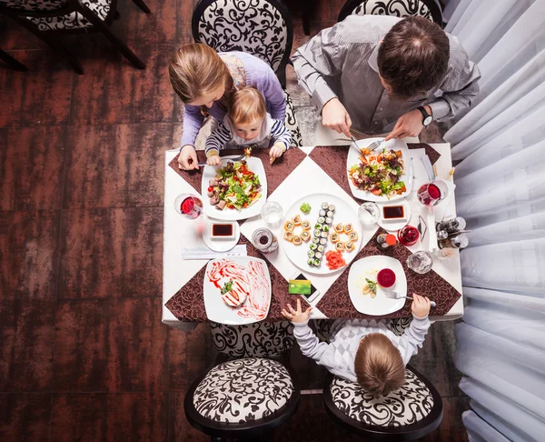 Family having meal