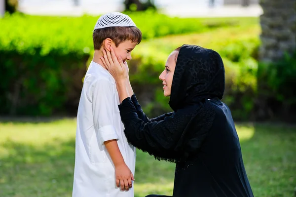 Arabic mother and son