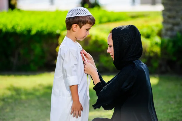 Arabic mother and son