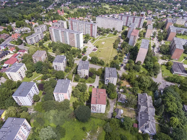 Typical socialist block of flats in Poland. East Europe. View fr