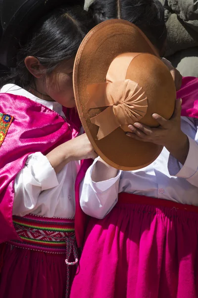 Puno, Peru - August 20, 2016: Native people from peruvian city d