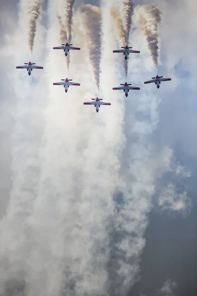 RADOM, POLAND - AUGUST 23: Aerobatic group formation \