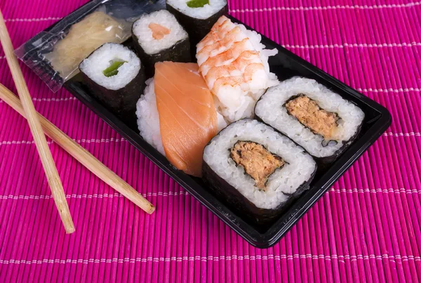 Black sushi box