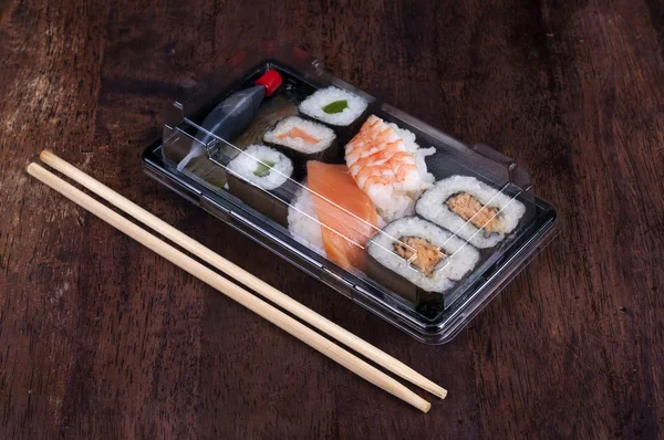 Black sushi box