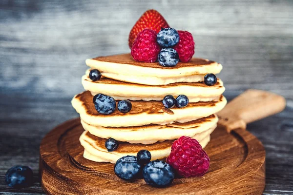 Pancakes with fresh summer berries
