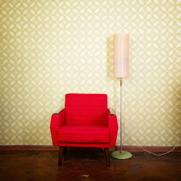 Old red armchair