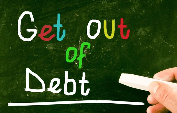 Get out of debt concept