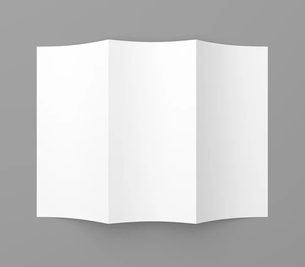 Leaflet blank tri-fold white paper brochure