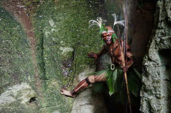 The warrior of a Papuan tribe of Yafi