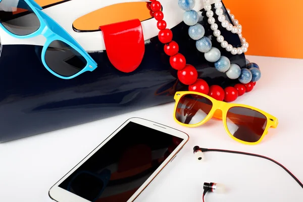 Women Fashion Accessories. Your style - sunglasses, handbag, pho
