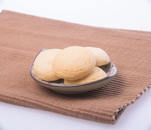 Cookies or danish butter cookies on a background.