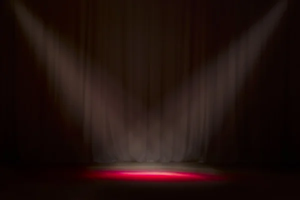 Close up of light beam at the empty stage