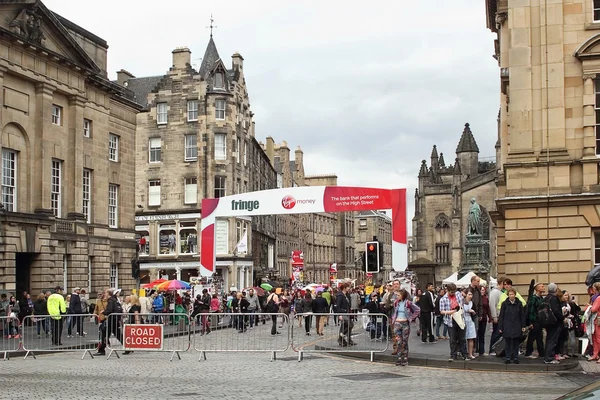 Tourists at the Fringe Festival at Royal Mile in Edinburgh, Scotland, 11.08. 2015