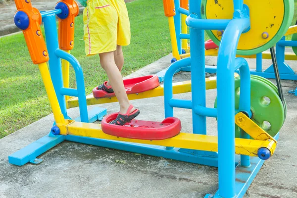 Exercise equipment in public park at Thailand