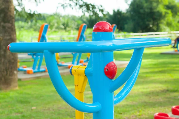 Exercise equipment in public park at Thailand