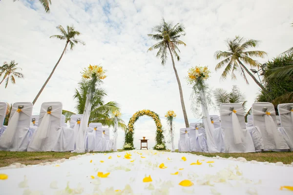 Outdoor wedding aisle at a destination wedding