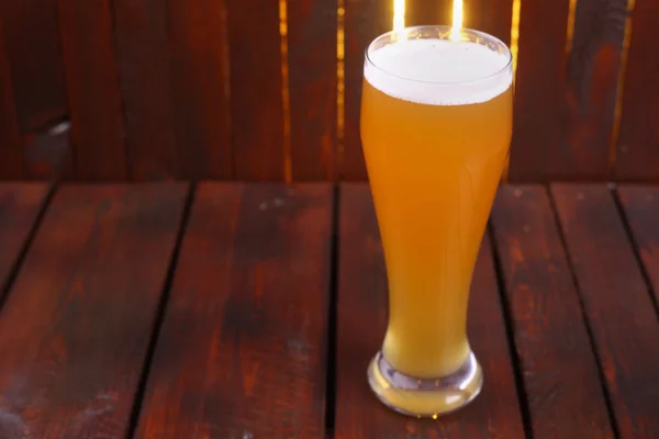 Glass of wheat beer