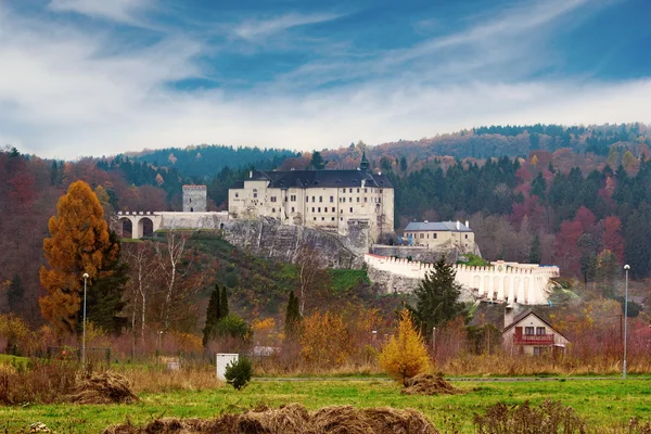 Autumnal view on Cesky Sternberk castle