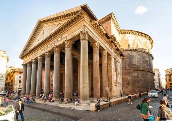 Tourists visit the Pantheon, Rome
