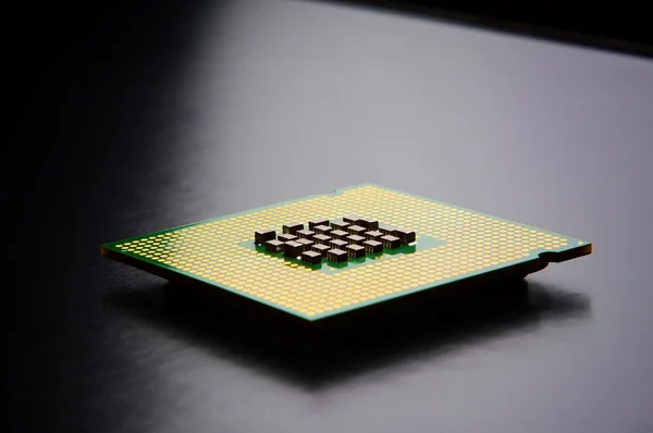 Cpu processor on black background