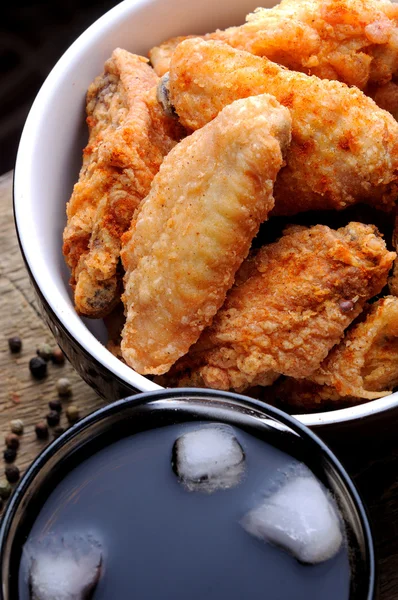 Fried chicken wings fried
