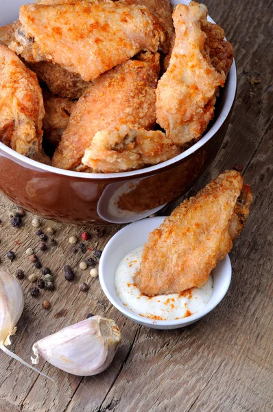 Fried chicken wings fried