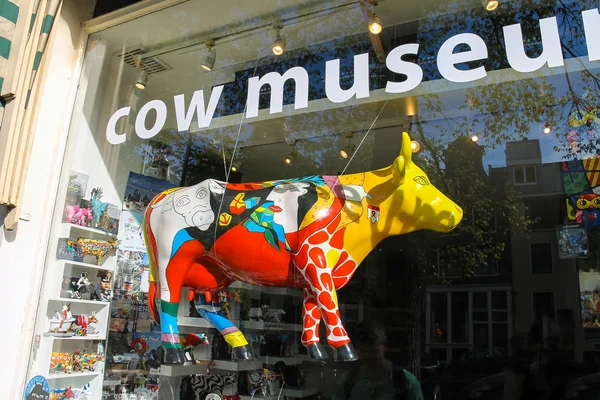 Shopwindow of Cow Museum in Amsterdam, the Netherlands