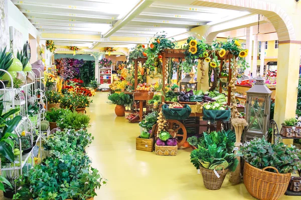 Ornamental plants in the garden center Mondoverde. Taneto, Italy