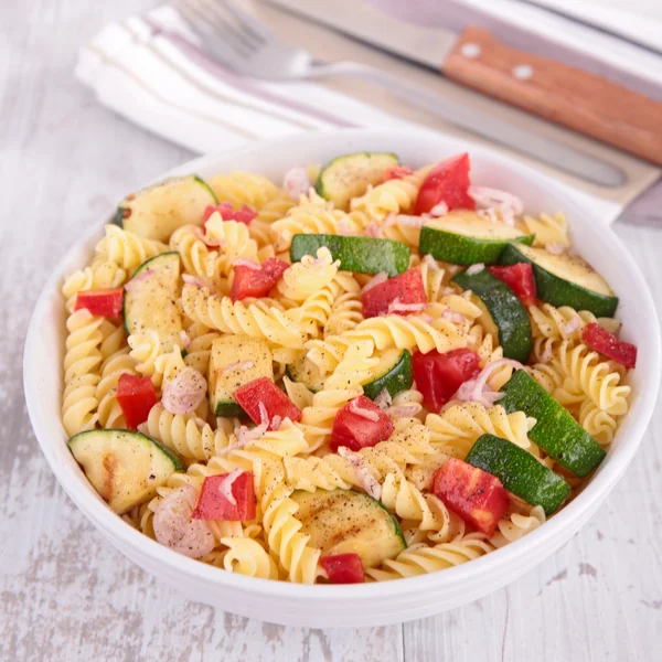 Pasta cooked with vegetables