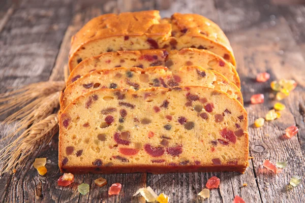 Fruit cake close up