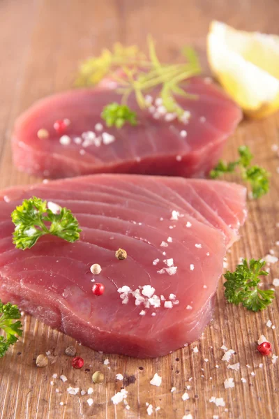 Two Raw tuna fish fillet