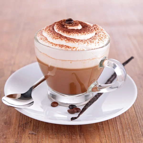 Coffee with cream and spices