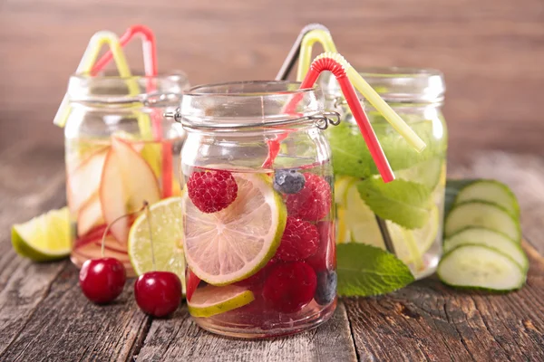 Detox water with fruits, vegetables