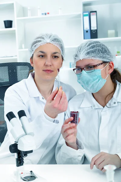 Team of scientists in a laboratory working on chemical testing