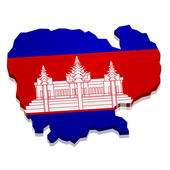 柬埔寨地图 - 图库插图 柬埔寨地图 - 图库矢量图