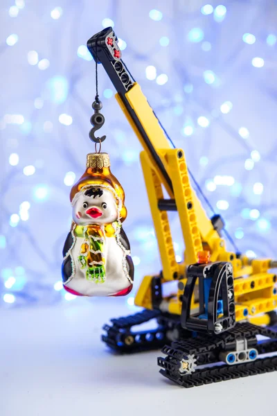 Christmas decoration. Toys for boys. on shining background