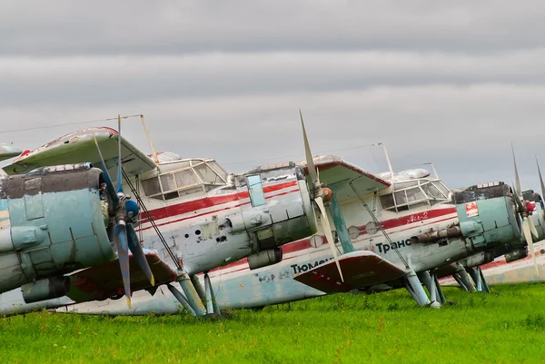 Antonov-2 airplanes on parking lot