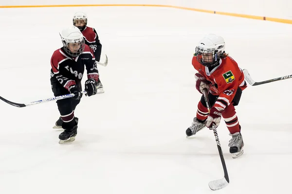 Game of children ice-hockey teams