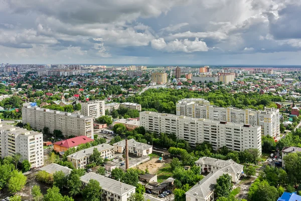 Top view on the panorama of city. Tyumen. Russia