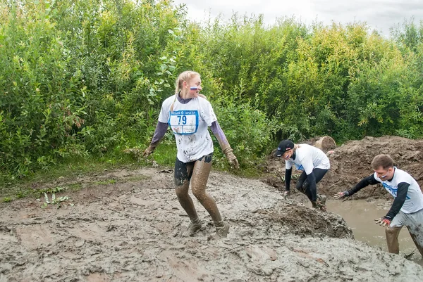 Dirty cross-country race stage. Tyumen. Russia