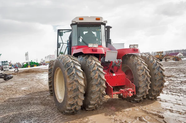 Test-drive of tractor on special dirt range