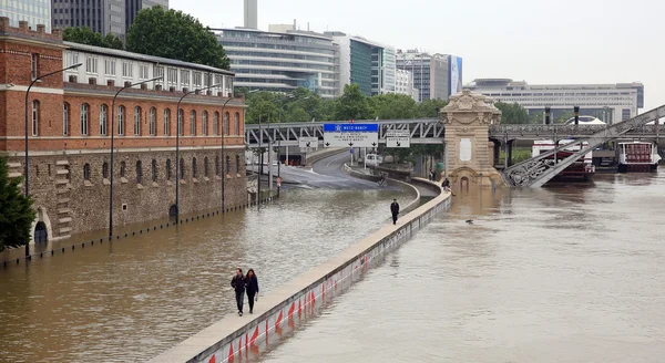 Paris on Flood by Seine river on june 02, 2016 in Paris, France