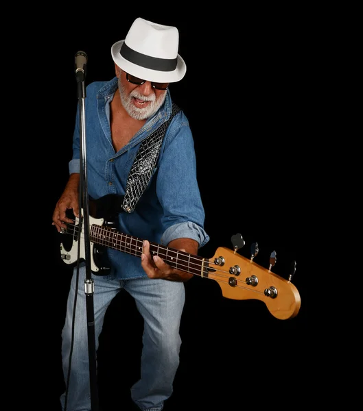 Bass Player with White hat
