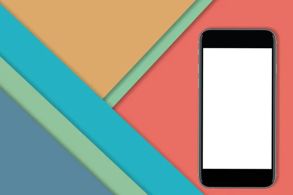 Smart phone mockup on material design background