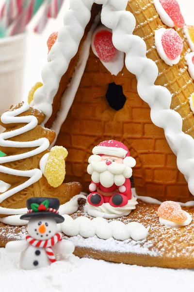 Christmas cookie house with festive decoration