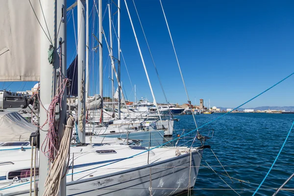 Boats in harbor, Rhodes Greece