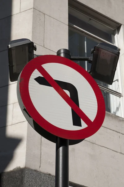 No Left Turn Traffic Sign