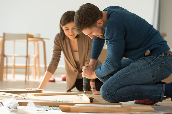 Couple moving in house