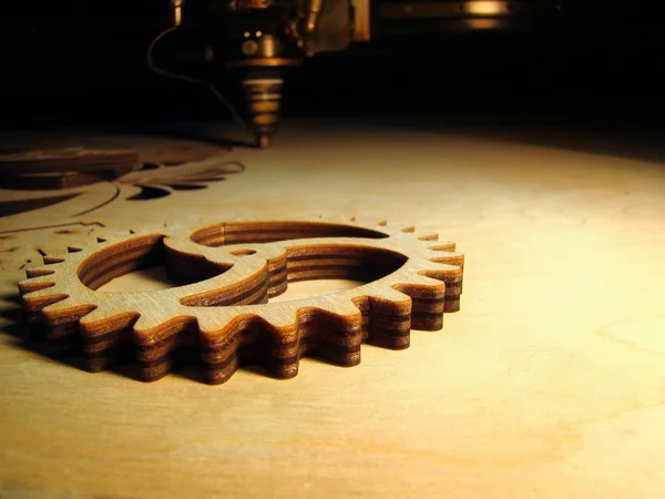 PLywood gear made by laser