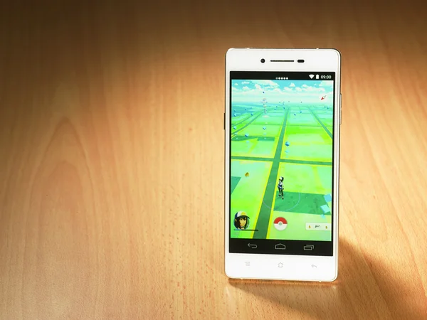 Smartphone screen with Pokemon go